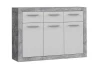 Komoda Baccio 118 cm, beton/biela