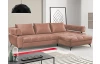 Rohová sedacia súprava Paris, lososová látka, pravý roh