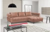 Rohová sedacia súprava Paris, lososová látka, pravý roh