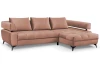 Rohová sedacia súprava Paris, lososová látka, pravý roh