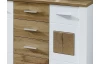 Široká komoda Materio, dub/biela
