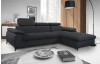 Rohová sedacia súprava Scala, antracitová šedá látka, pravý roh