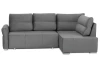 Rohová sedačka na trvalé spanie Island,  šedá látka, pravý roh