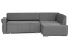 Rohová sedačka na trvalé spanie Island,  šedá látka, pravý roh