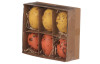 Veľkonočná dekorácia Vyfúknuté vajíčka, 6 ks, žltá/oranžová