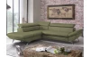 Rohová sedacia súprava Estelle, olivovo zelená látka, ľavý roh