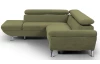 Rohová sedacia súprava Estelle, olivovo zelená látka, ľavý roh