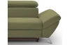 Rohová sedacia súprava Estelle, olivovo zelená látka, ľavý roh