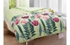 Letná prikrývka Zelená, tulipány