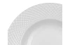 Hlboký tanier Diamond Line, biely s reliéfem