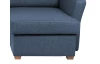 Rohová sedacia súprava Flavia, námornícka modrá látka, pravý roh