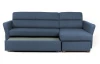 Rohová sedacia súprava Flavia, námornícka modrá látka, pravý roh