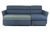Rohová sedacia súprava Flavia, námornícka modrá látka, pravý roh