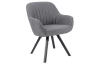 Jedálenská stolička Chrissy, stredne šedá tkanina