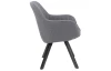 Jedálenská stolička Chrissy, stredne šedá tkanina