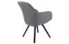 Jedálenská stolička Chrissy, stredne šedá tkanina