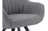 Jedálenská stolička Chrissy, stredne šedá tkanina
