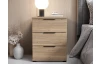 Nočný stolík s 3 zásuvkami Smilla, výška 61 cm, dub mauvella