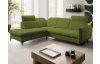 Rohová sedacia súprava Glow, zelená fresh látka, ľavý roh