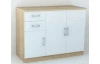 Komoda 3-dverová Universal, dub sonoma/biela