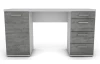 Písací stôl Walter, biely/šedý betón