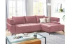 Rohová sedacia súprava Paris, staroružová látka, pravý roh