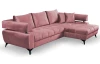 Rohová sedacia súprava Paris, staroružová látka, pravý roh
