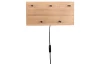 Nástenný vešiak s LED Romy, drevo, 40 cm
