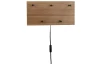 Nástenný vešiak s LED Romy, drevo, 40 cm