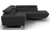 Rohová sedacia súprava Estelle, čierna látka, pravý roh