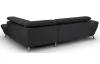 Rohová sedacia súprava Estelle, čierna látka, pravý roh