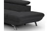 Rohová sedacia súprava Estelle, čierna látka, pravý roh