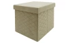 Taburet s úložným priestorom Maxim, béžová látka
