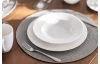 Plytký tanier Diamond Line, biely s reliéfem
