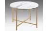 Okrúhly konferenčný stolík Albufeira 60 cm, zlatý/mramorový
