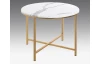 Okrúhly konferenčný stolík Albufeira 60 cm, zlatý/mramorový