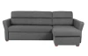Rohová sedacia  súprava Flavia, tmavá šedá látka, pravý roh