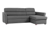 Rohová sedacia  súprava Flavia, tmavá šedá látka, pravý roh