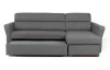 Rohová sedacia  súprava Flavia, tmavá šedá látka, pravý roh