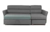 Rohová sedacia  súprava Flavia, tmavá šedá látka, pravý roh