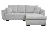 Rohová sedačka Sassari, svetlo šedá látka
