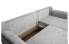 Rohová sedačka Sassari, svetlo šedá látka