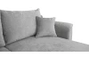 Rohová sedačka Sassari, svetlo šedá látka