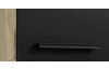 Nástenná kúpeľňová skrinka Vista 34 cm, dub viking/čierna