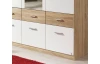 Šatníková skriňa Bremen, 136 cm, dub sonoma/biela