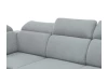 Rohová sedacia súprava Aldon, svetlo šedá tkanina, ľavý roh