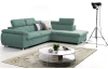 Rohová sedacia  súprava Viera, mentolovo zelená látka, pravý roh