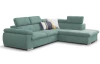 Rohová sedacia  súprava Viera, mentolovo zelená látka, pravý roh