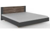 Posteľ s nočnými stolíkmi Franziska 180x200 cm, grafitová/bahenný dub