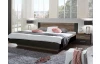 Posteľ s nočnými stolíkmi Franziska 180x200 cm, grafitová/bahenný dub